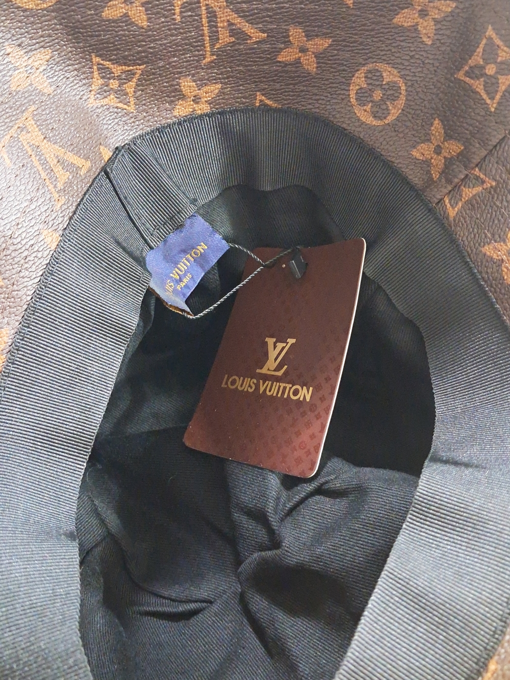 Louis Vuitton Two-Tone Monogram Reversible Bucket Hat - Black & Brown - Picture 3 of 4